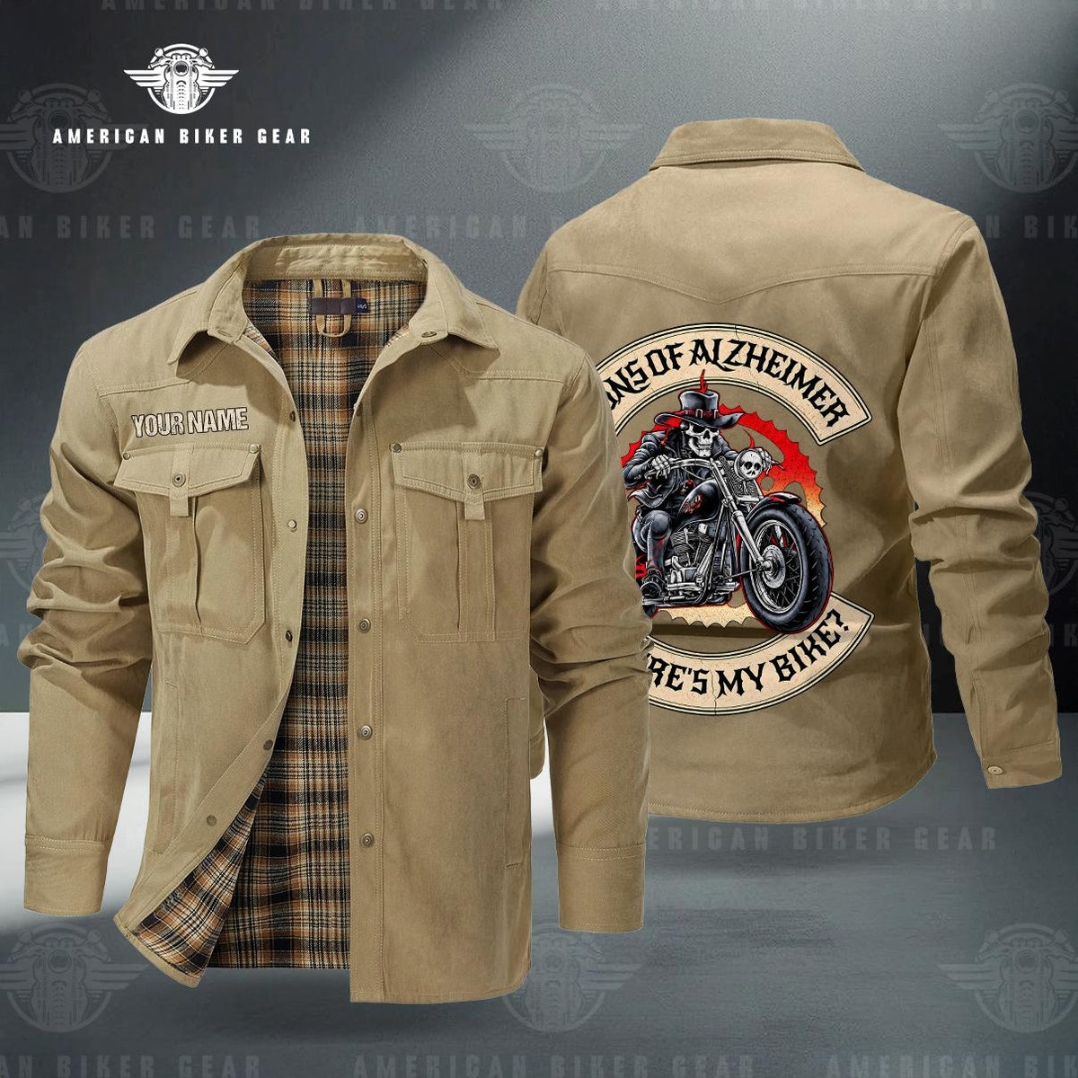 Sons Of Alzheimer Where's My Bike Personalized Men's Jackets Flannel Lined TP11