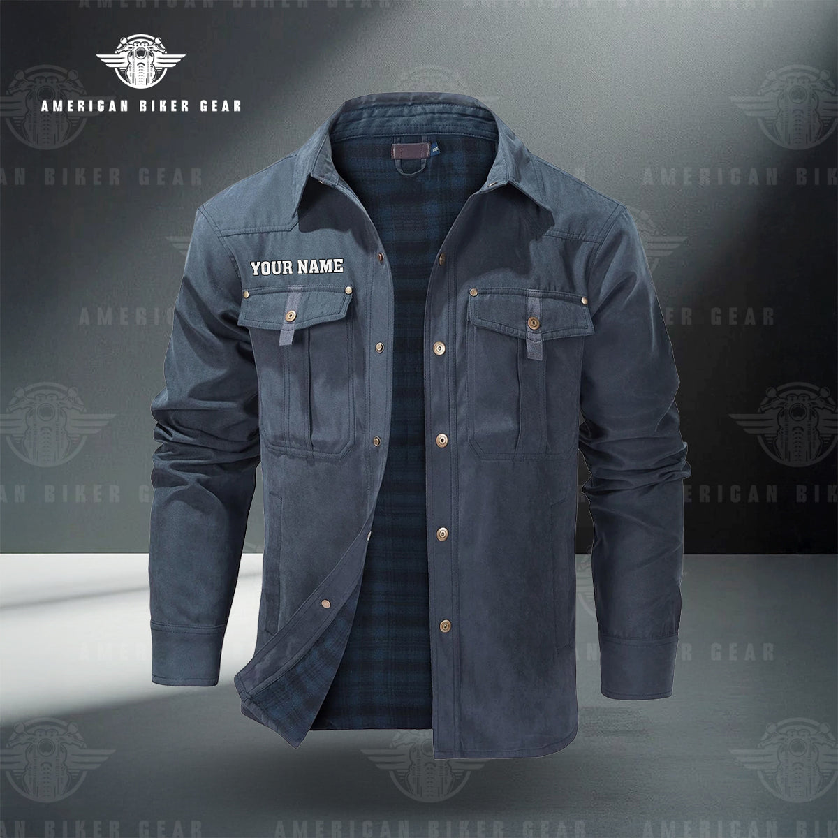Live Loud Ride Hard Personalized Men's Jackets Flannel Lined TP12