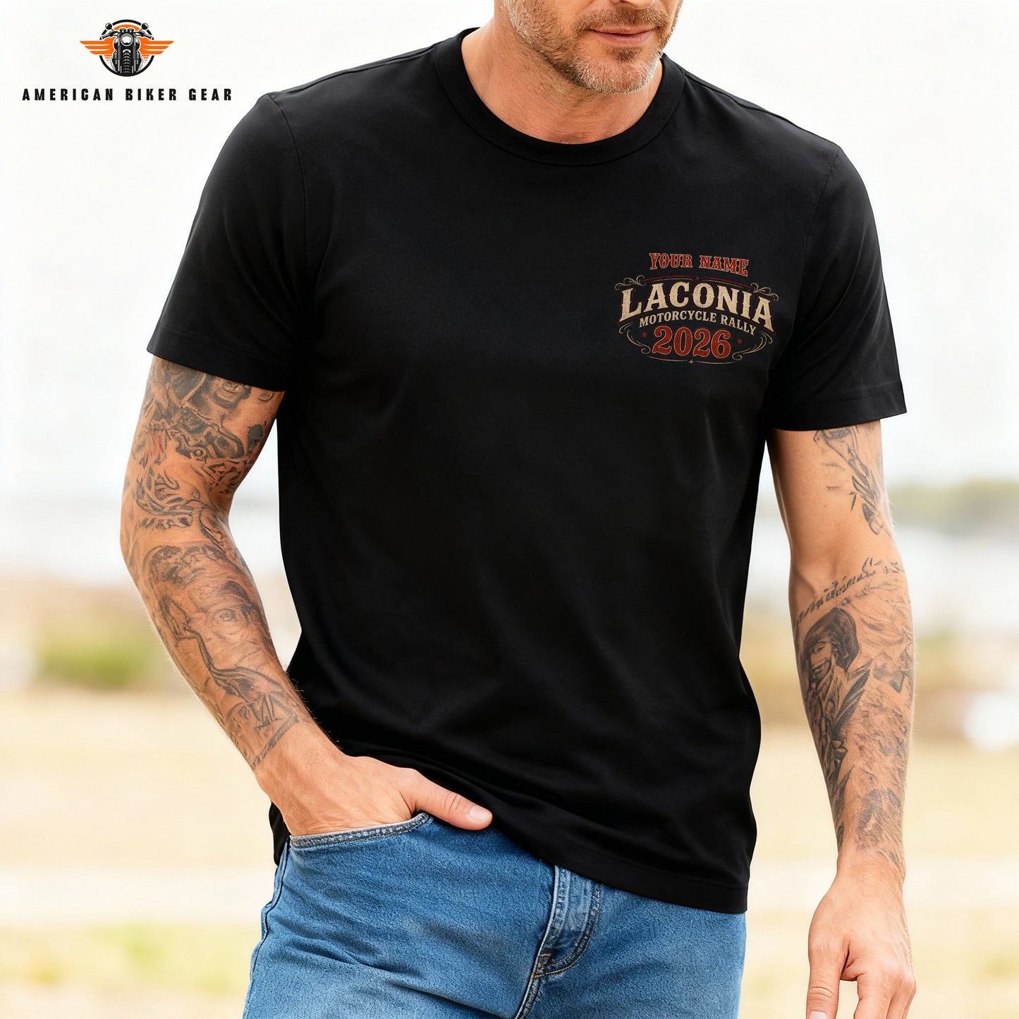 Laconia Biker Personalized T-shirt TP06
