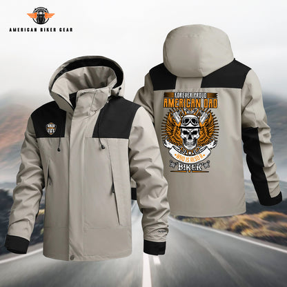 Forever Proud American Biker Dad Waterproof Jacket TP02