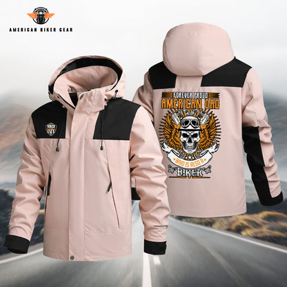 Forever Proud American Biker Dad Waterproof Jacket TP02