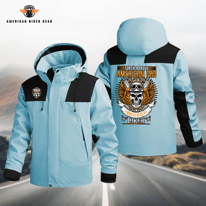 Forever Proud American Biker Dad Waterproof Jacket TP02
