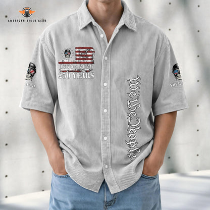 USA 250th Anniversary Personalized Retro Corduroy Button Shirt TP01