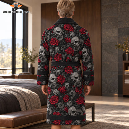 Skull Rose Patterned Bathrobes TP01