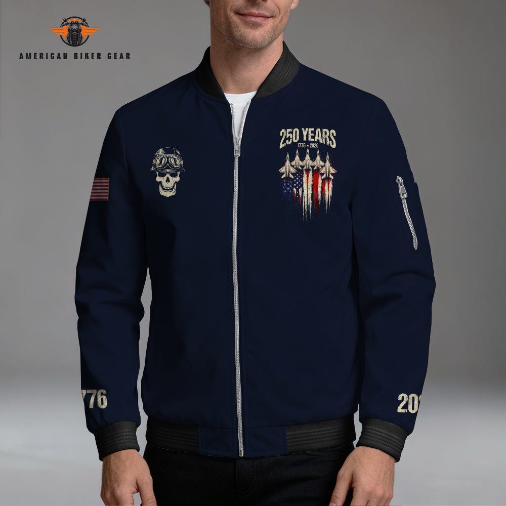 Biker USA 250th Anniversary Personalized Classic Bomber Jacket TP02