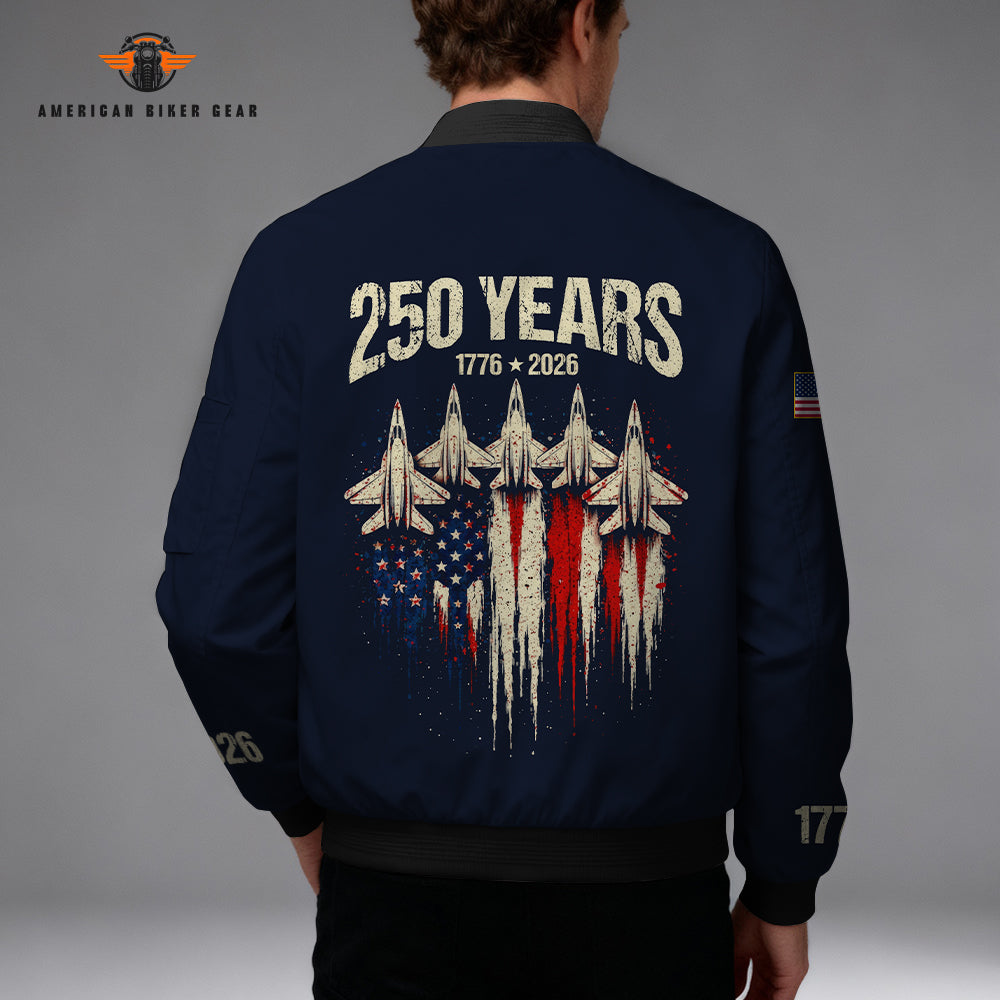 Biker USA 250th Anniversary Personalized Classic Bomber Jacket TP02