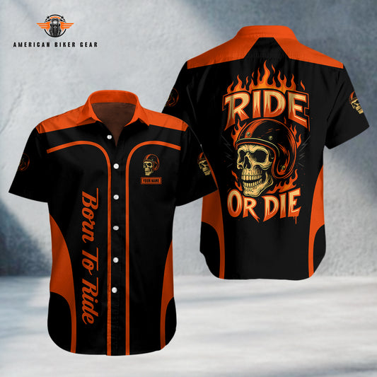 Ride Or Die Personalized Button Shirt TP04