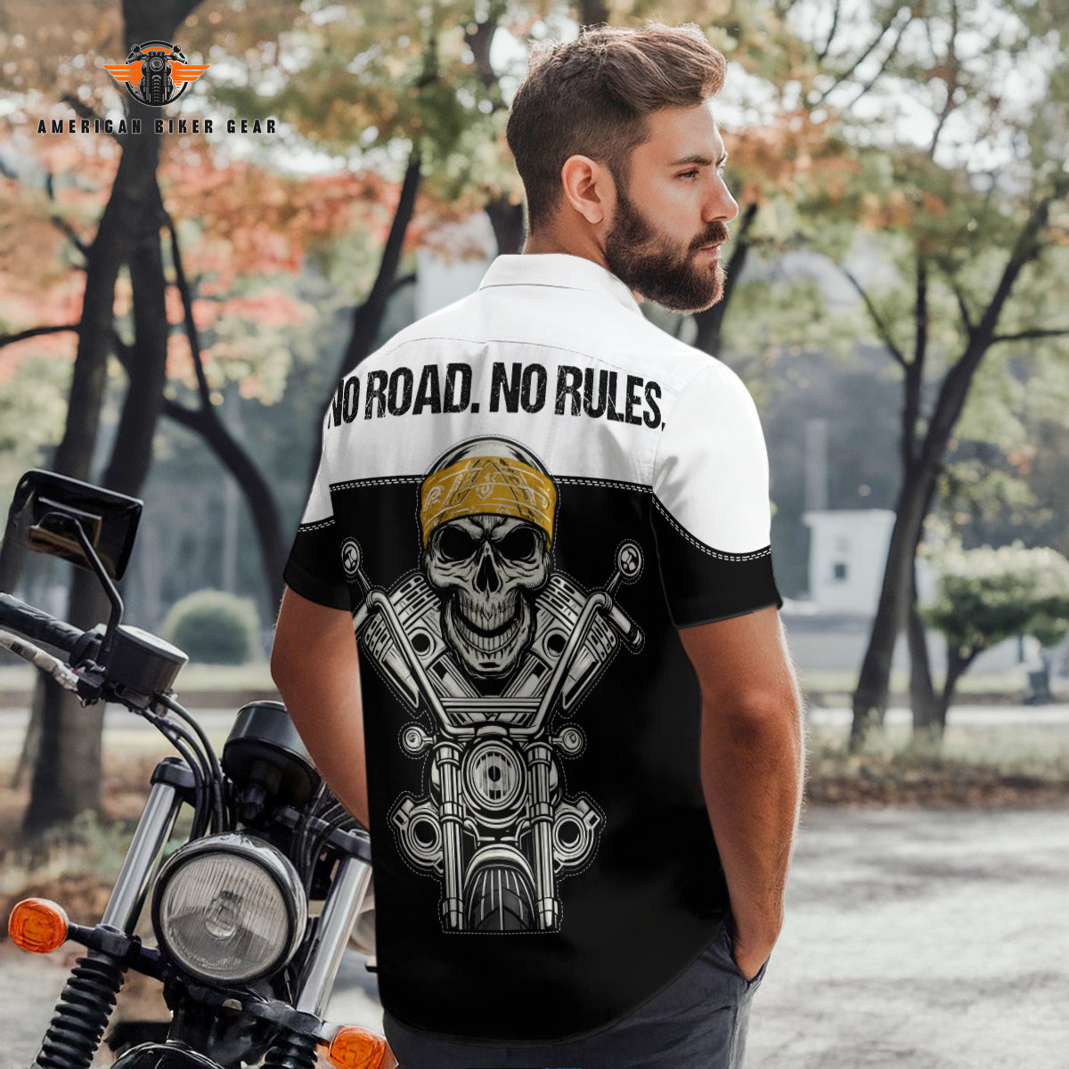 Biker Personalized Button Shirt GT10