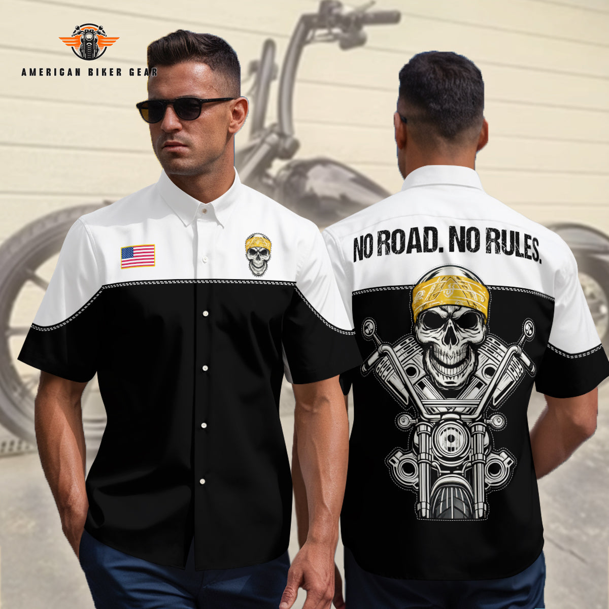 Biker Personalized Button Shirt GT10
