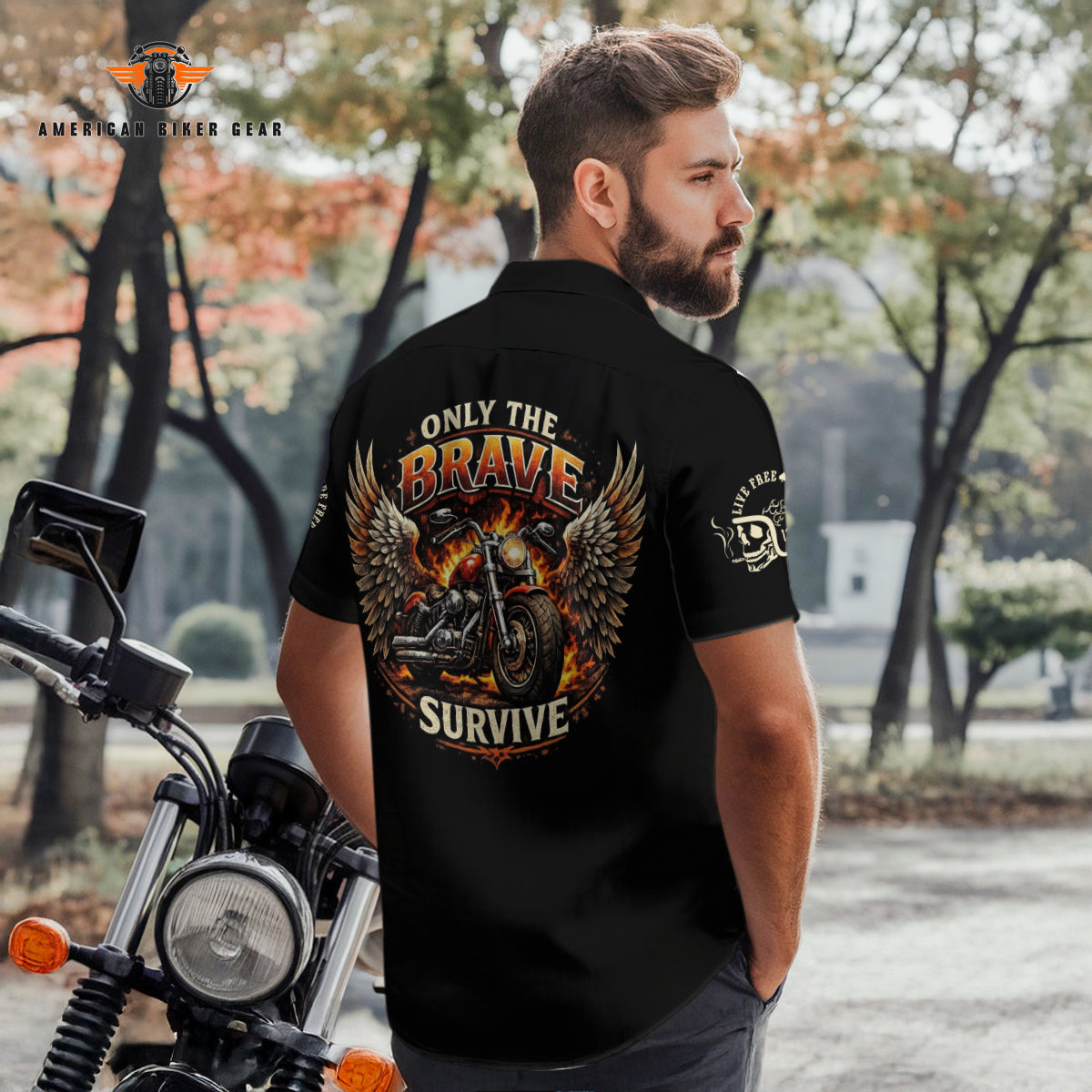 Biker Personalized Button Shirt TP14