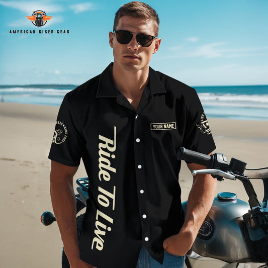 Biker Personalized Button Shirt TP14