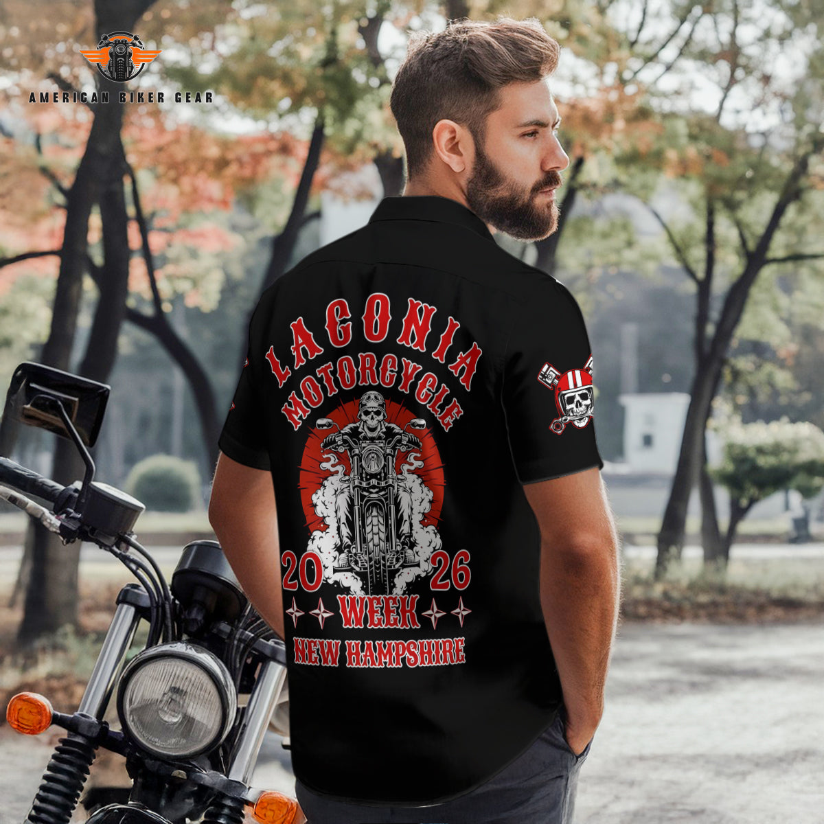 Laconia Biker Personalized Button Shirt TP15