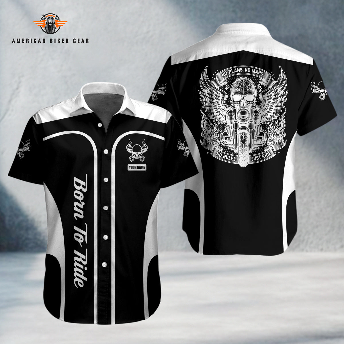 Biker Personalized Button Shirt TP21