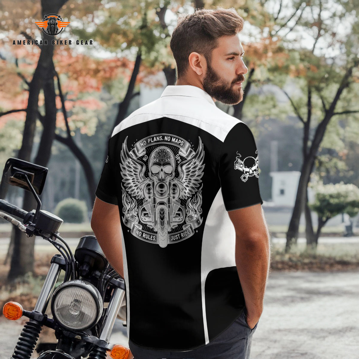 Biker Personalized Button Shirt TP21