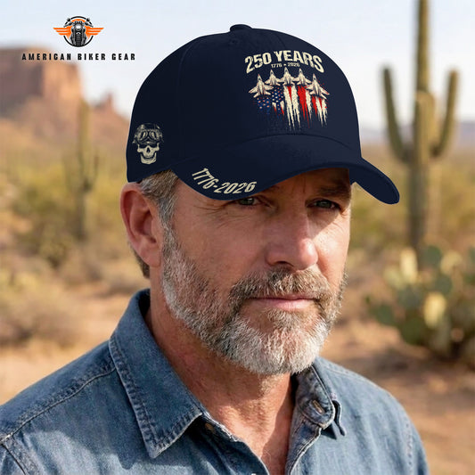 Biker USA 250th Anniversary Personalized Classic Cap TP03