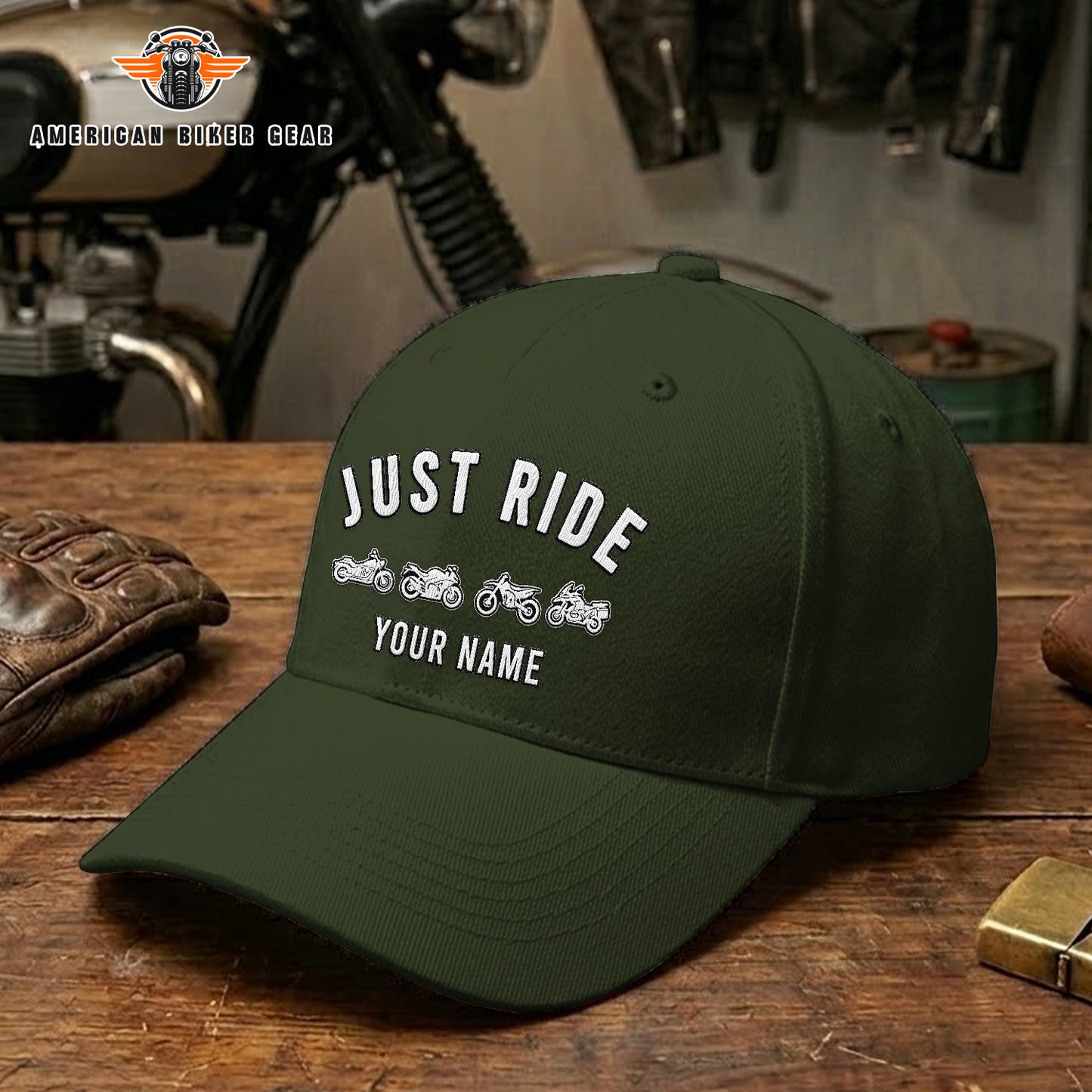 Biker Personalized Embroidery Cap TP01