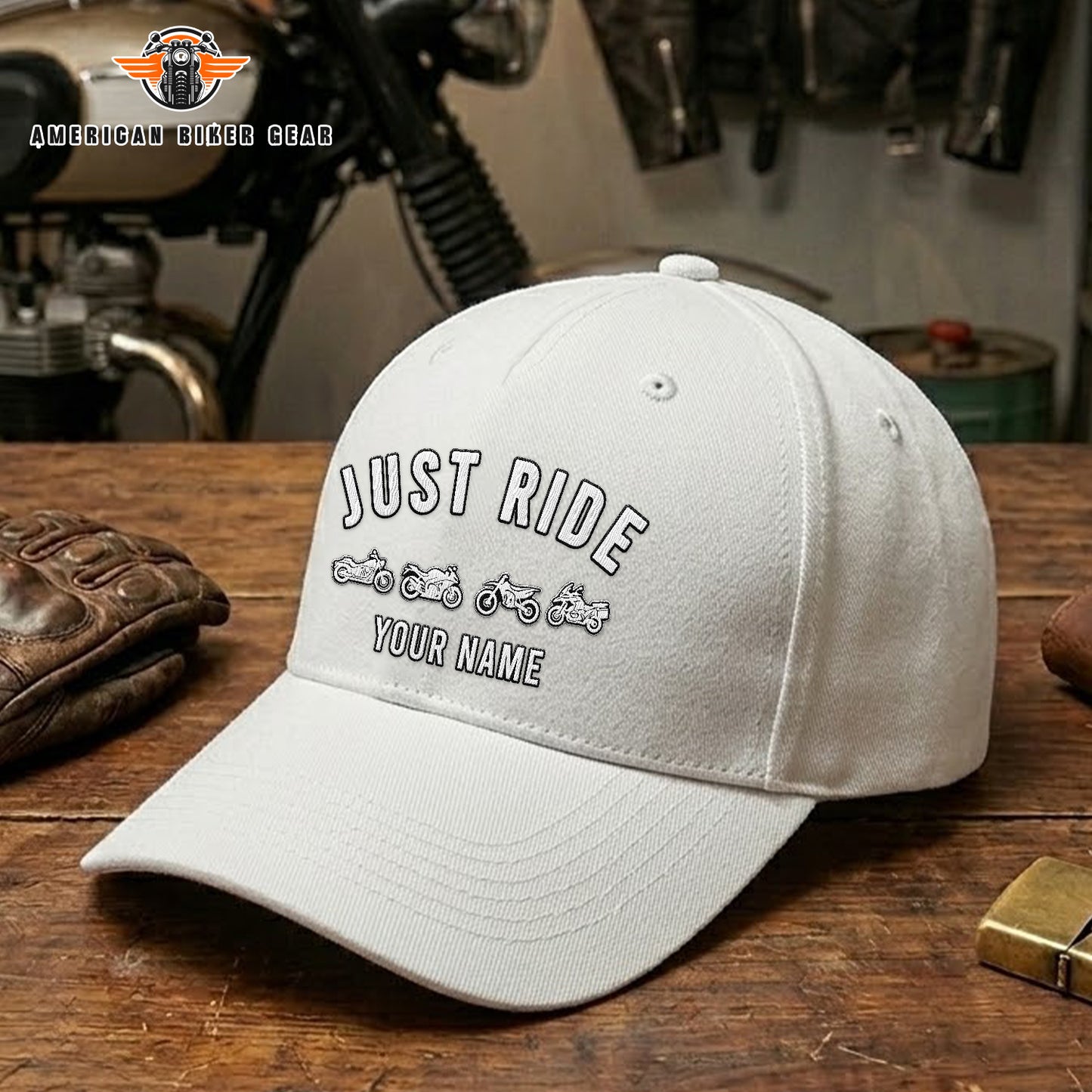 Biker Personalized Embroidery Cap TP01