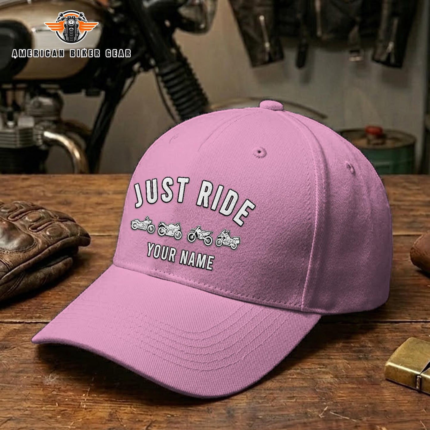 Biker Personalized Embroidery Cap TP01