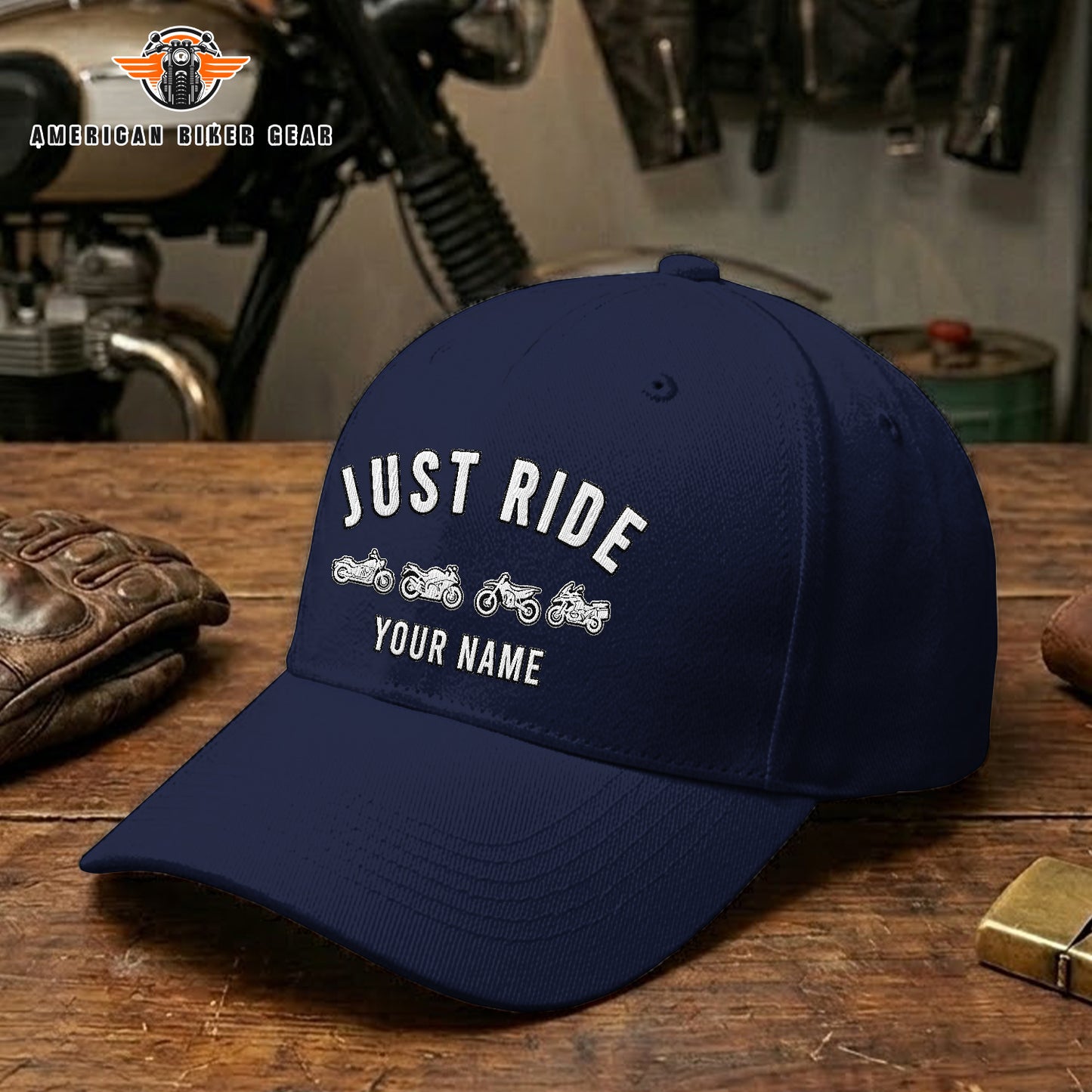 Biker Personalized Embroidery Cap TP01