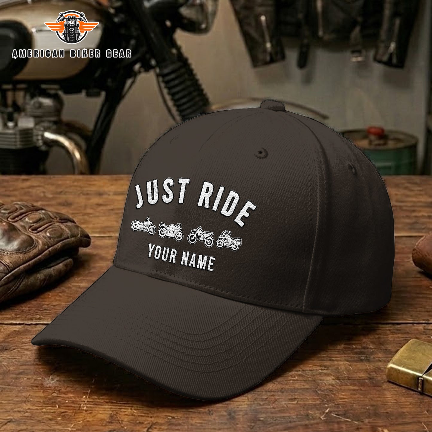 Biker Personalized Embroidery Cap TP01