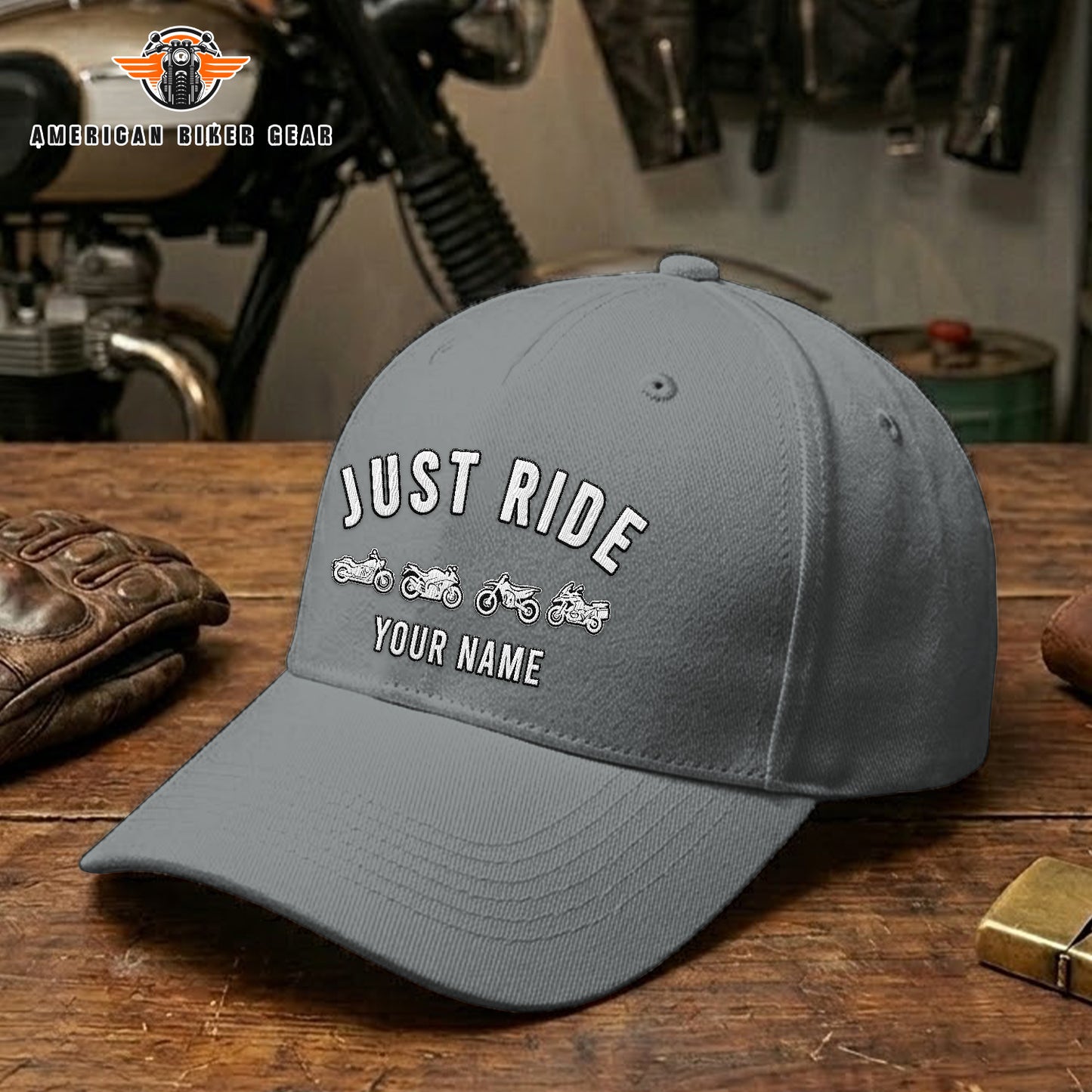 Biker Personalized Embroidery Cap TP01