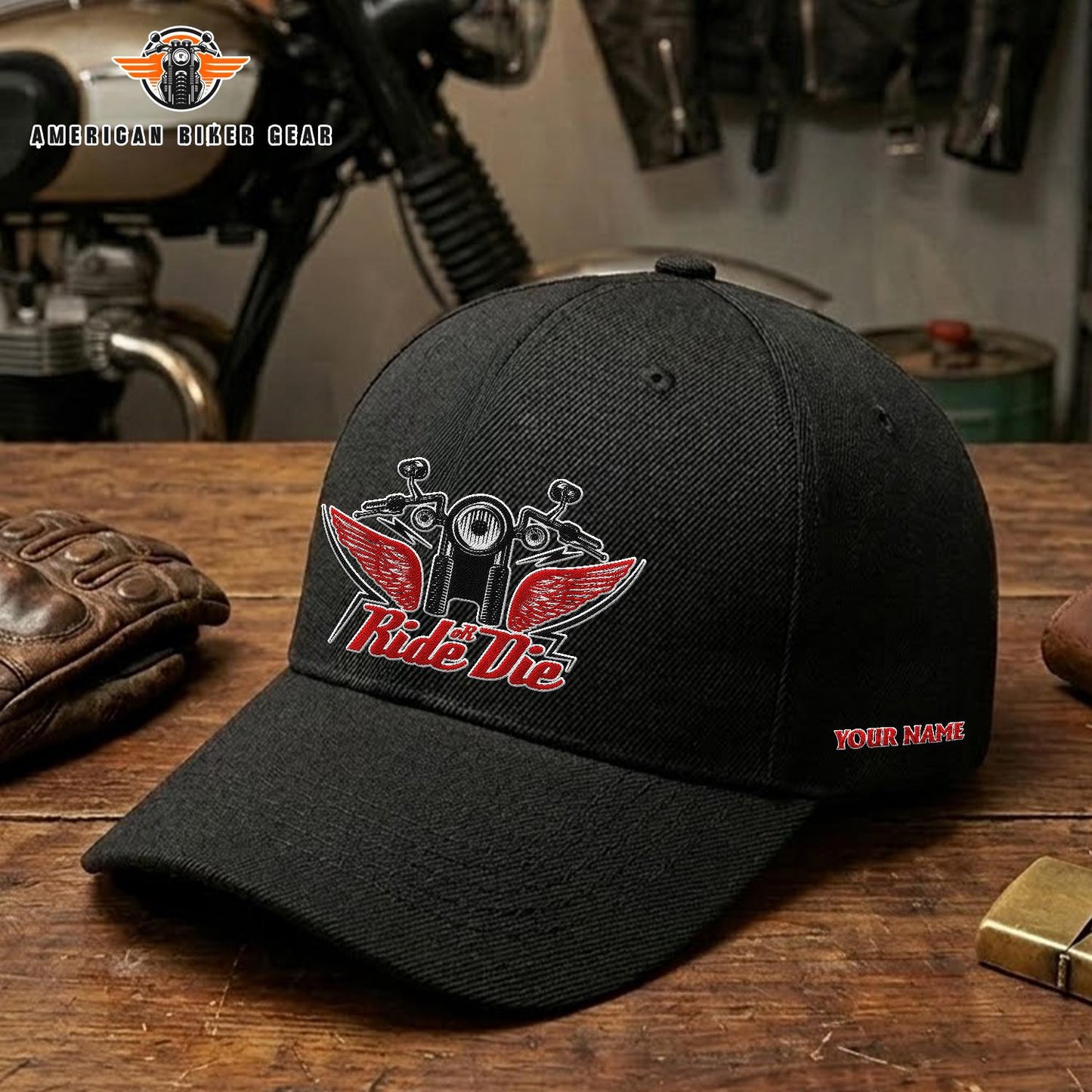 Biker Personalized Embroidery Cap TP02