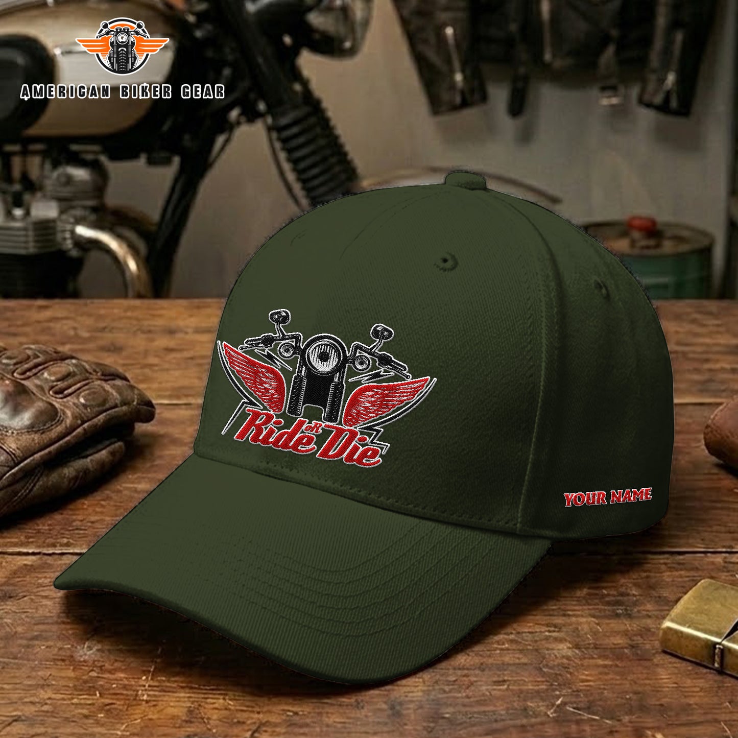 Biker Personalized Embroidery Cap TP02