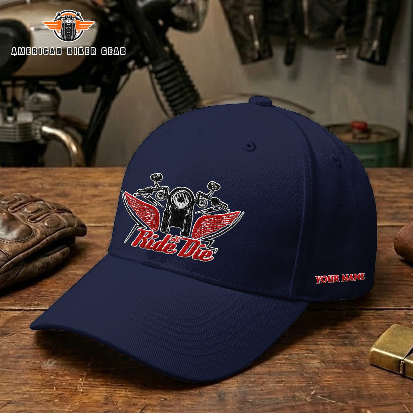 Biker Personalized Embroidery Cap TP02