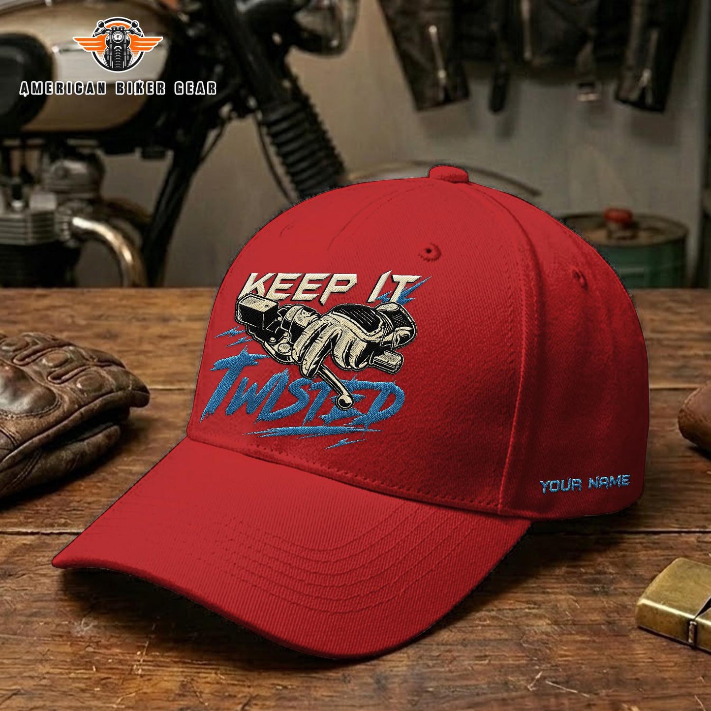 Biker Personalized Embroidery Cap TP09
