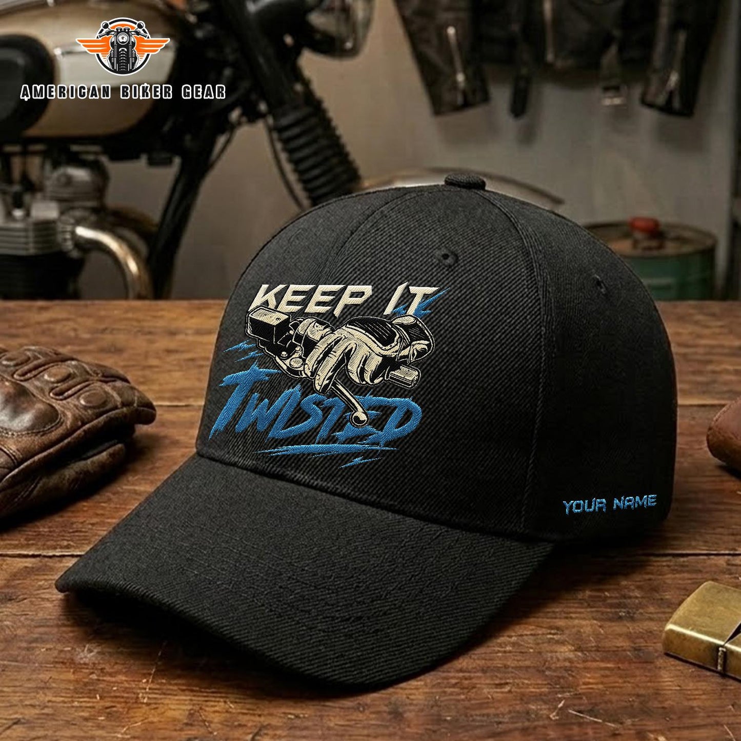 Biker Personalized Embroidery Cap TP09