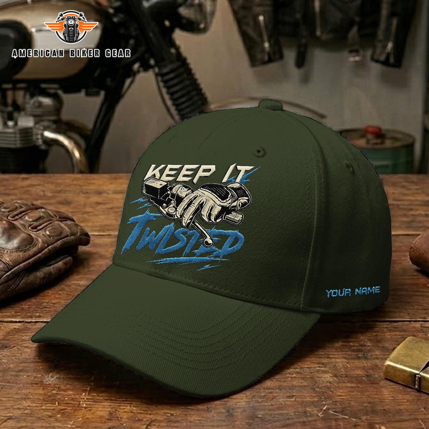 Biker Personalized Embroidery Cap TP09