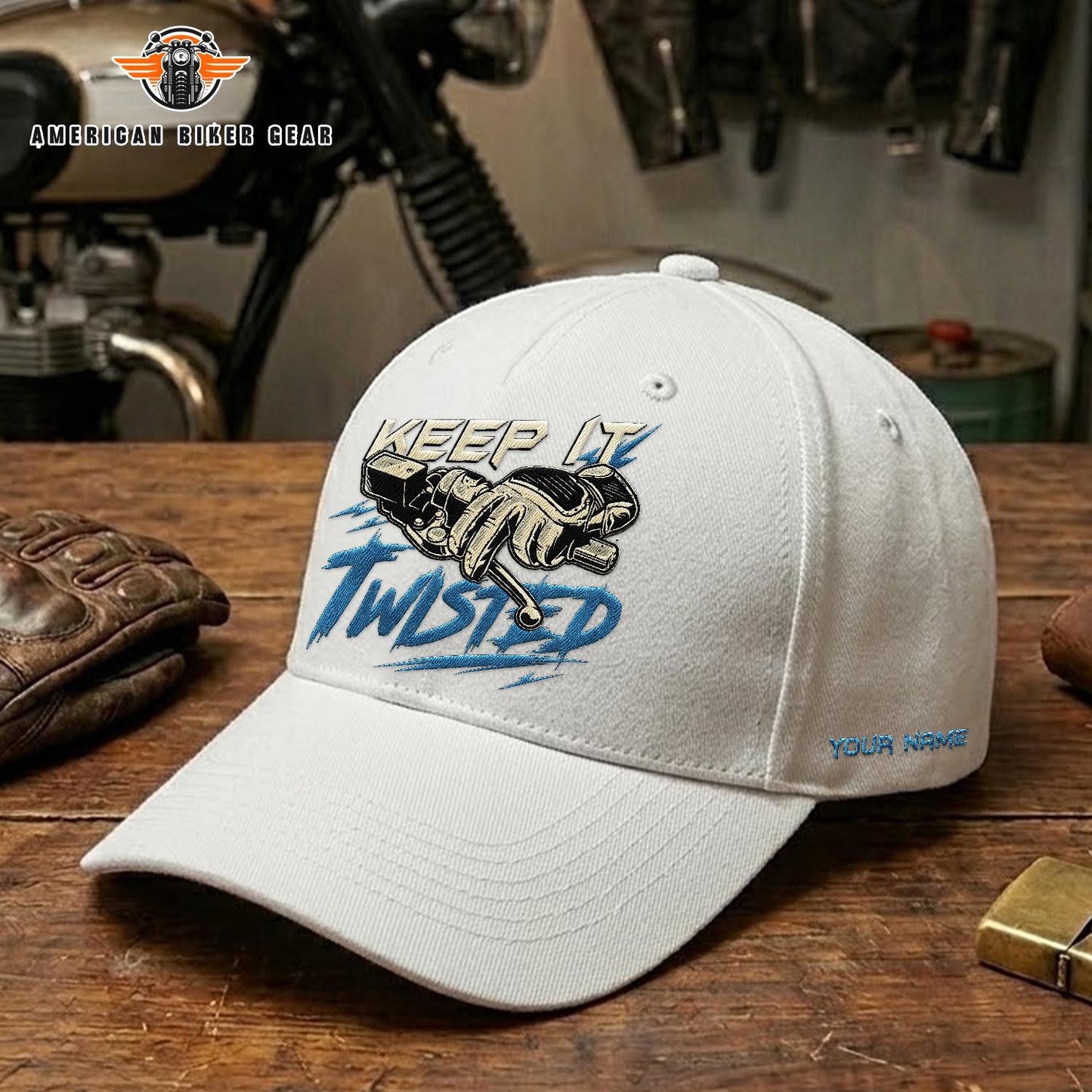 Biker Personalized Embroidery Cap TP09