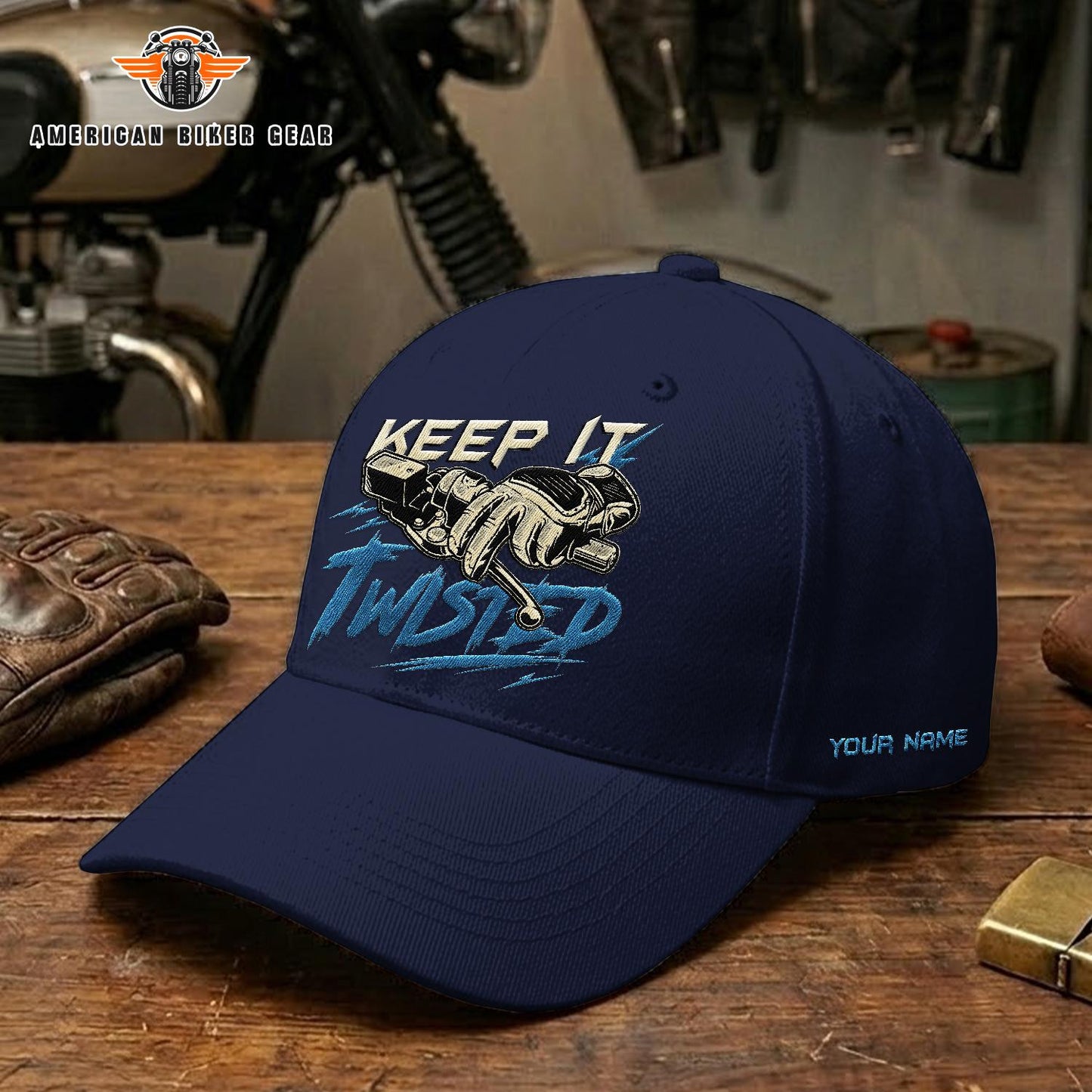 Biker Personalized Embroidery Cap TP09