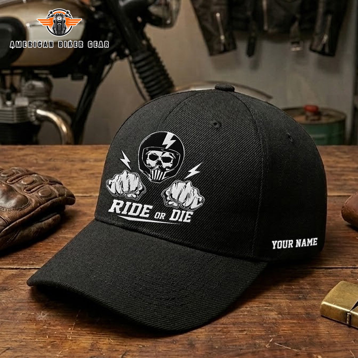 Biker Personalized Embroidery Cap TP10