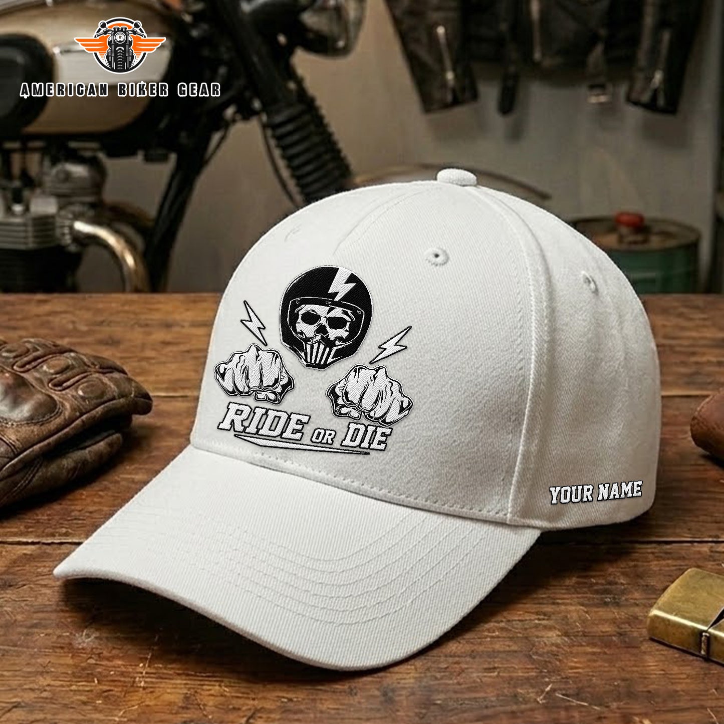 Biker Personalized Embroidery Cap TP10