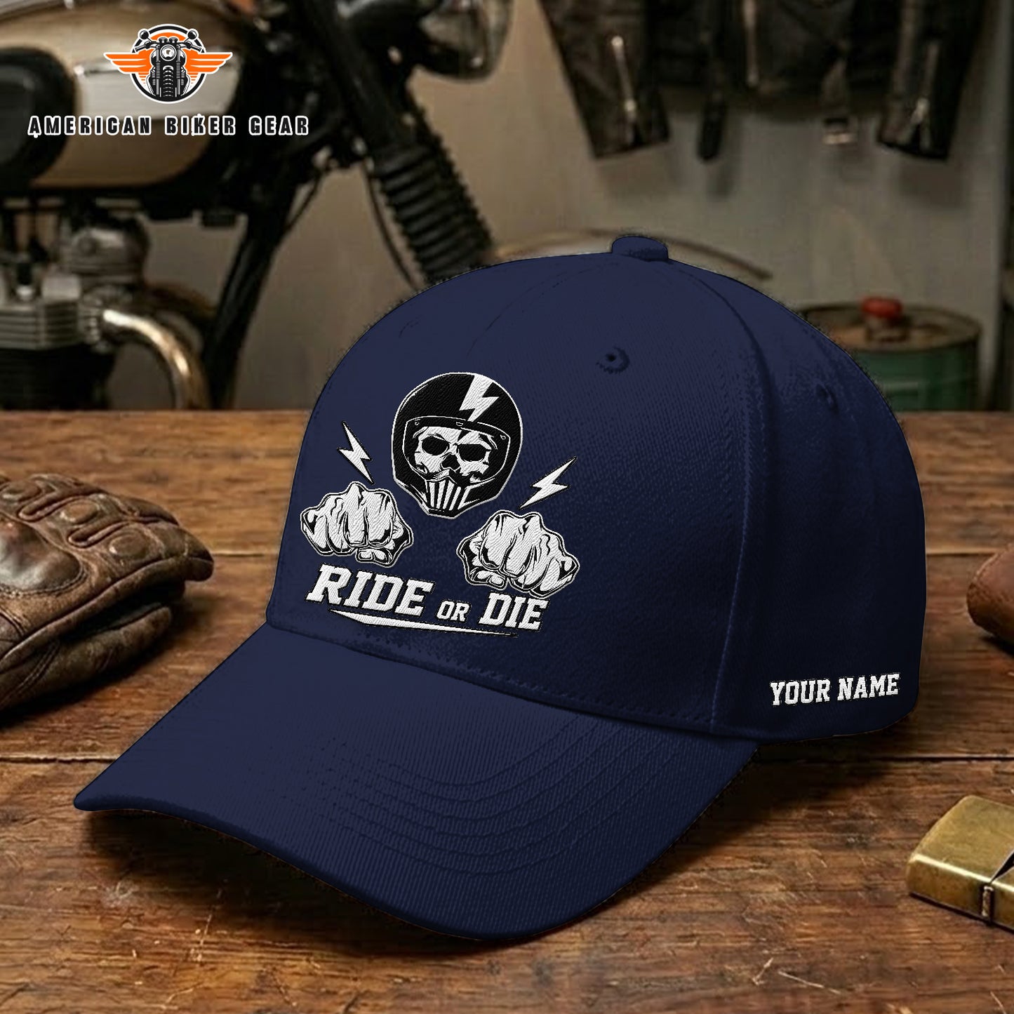 Biker Personalized Embroidery Cap TP10