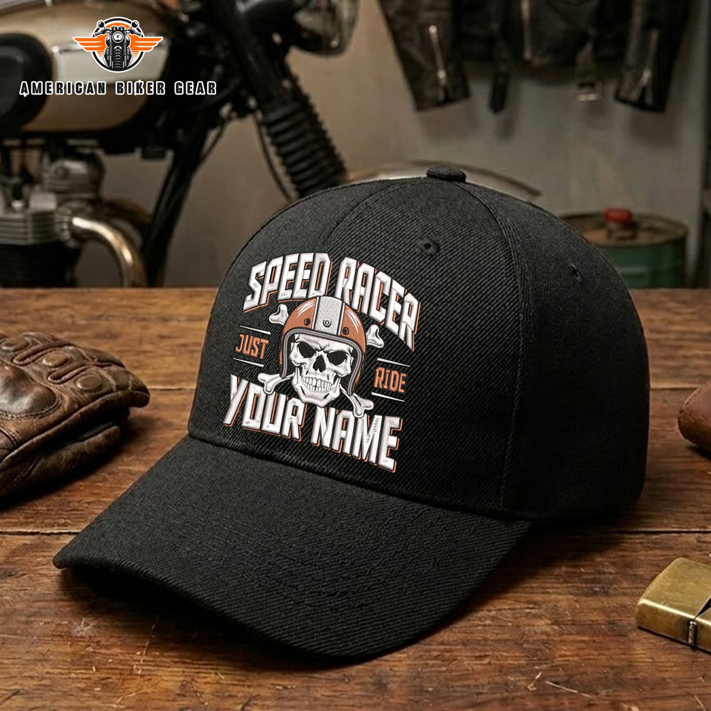 Biker Personalized Embroidery Cap TP19
