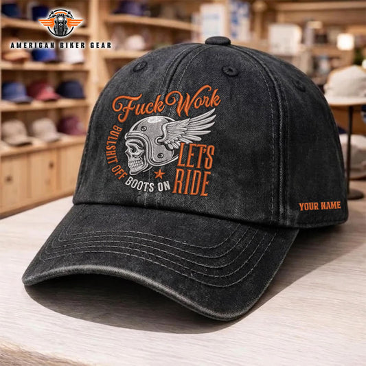 Biker Personalized Embroidery Baseball Cap TP05