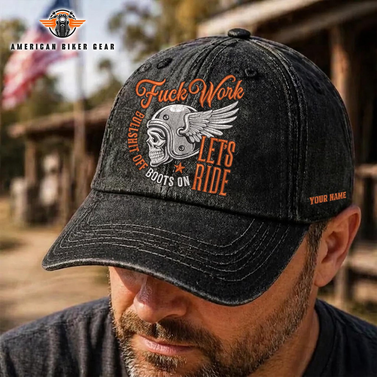 Biker Personalized Embroidery Baseball Cap TP05