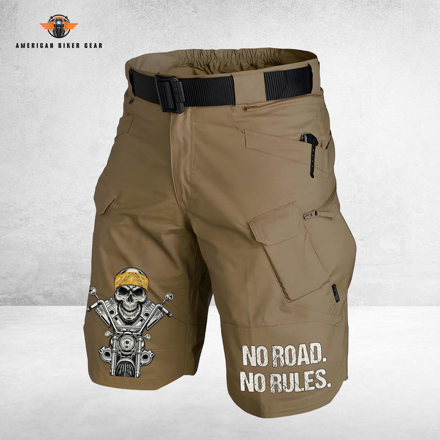 Biker Personalized Front Pockets Tactical Shorts (Belt Not Included) TP04