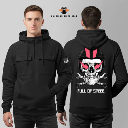 Full of Speed Multi-Pockets Zip Hoodie TP06