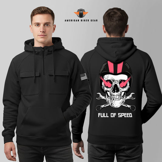 Full of Speed Multi-Pockets Zip Hoodie TP06