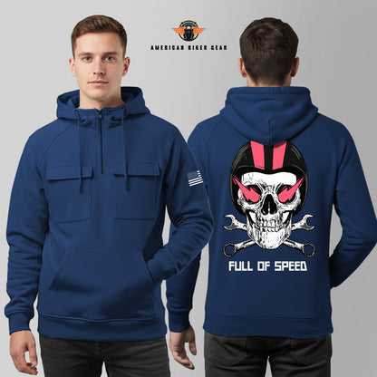 Full of Speed Multi-Pockets Zip Hoodie TP06