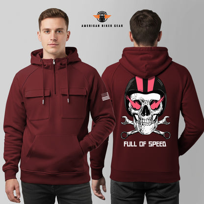Full of Speed Multi-Pockets Zip Hoodie TP06
