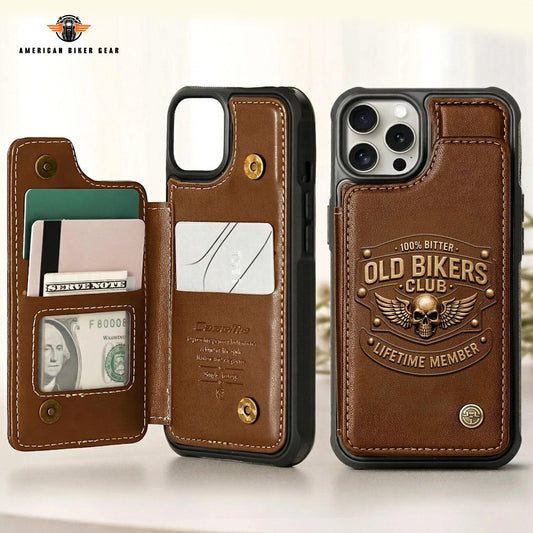 Biker Personalized Leather Wallet Phone Case TP02