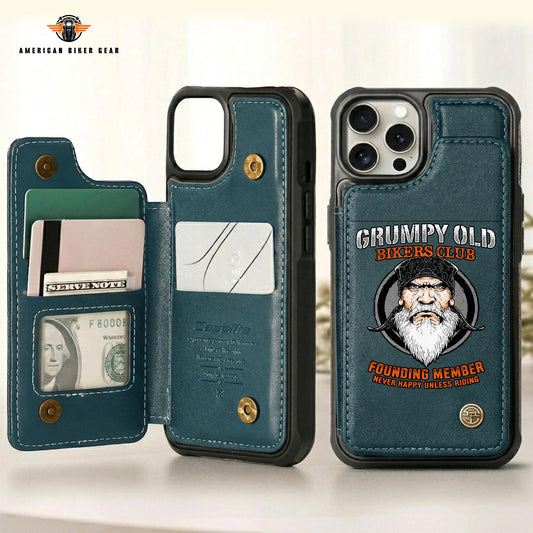 Biker Personalized Leather Wallet Phone Case TP03