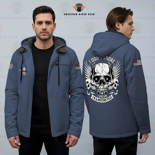 I Don't Snore I Dream Padded Hooded Winter Jacket TP01