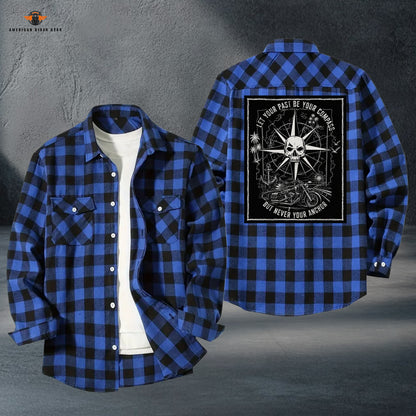 Biker Personalized Casual Flannel Long Sleeve Shirt TT20