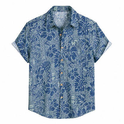 Tribal Tropical Hawaiian Shirt With Pockets TT03