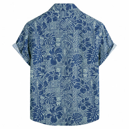 Tribal Tropical Hawaiian Shirt With Pockets TT03
